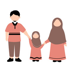Muslim family illustration