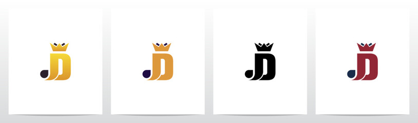 Crown On Top Of Letter Logo Design D