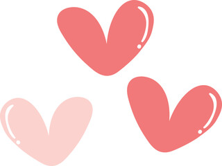 cute decorative hearts shape cartoon doodle hand drawing