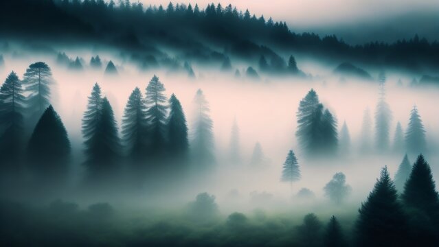 fog in the mountains
