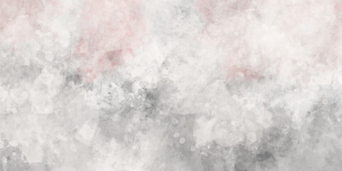 Abstract grunge grey, white and pink watercolor background. Grey and white watercolor banner, template for design.