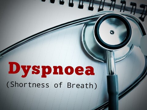 Dyspnoea (Shortness of breath), health concept. Medical conceptual image