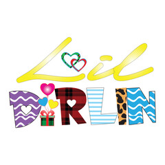 Love Typography Sublimation Design