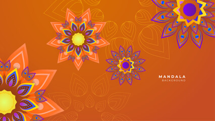 Happy Diwali. Light green background with diwali flower elements and mandala vectors