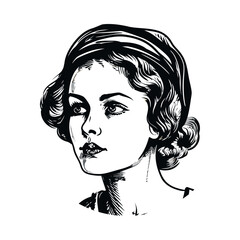 Beautiful young woman with elegant hairstyle