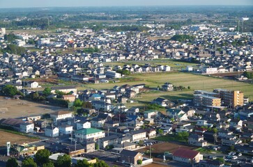 Obraz premium 茨城県 水戸市郊外の展望