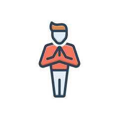 Color illustration icon for ideal 