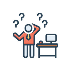 Color illustration icon for lost 