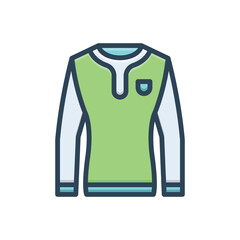 Color illustration icon for sleeve 