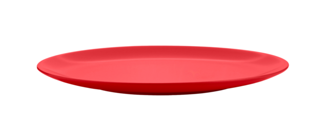 red plate on transparent png