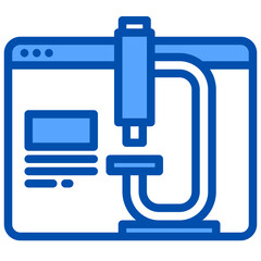 Browser blue outline icon