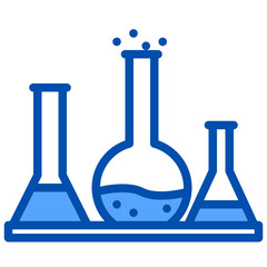 Chemistry blue outline icon