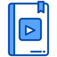 Ebook blue outline icon