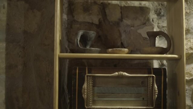interior traditional Algerian house - dim light - Kabylian - Slow Motion