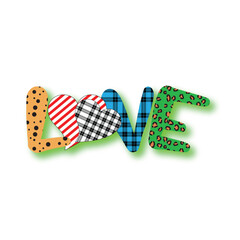 Love Typography Sublimation Design