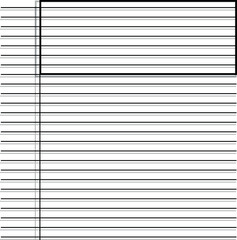 Sheet in a line with a separate thick frame and volume effect.