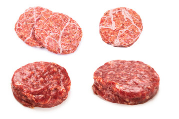 Burger cutlet isolated on white.