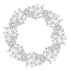 Floral wreath of roses flowers. Rose. Romantic composition.