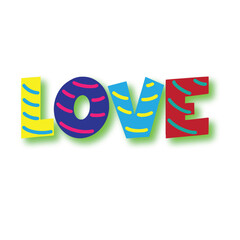 Love Typography Sublimation Design