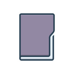 Color illustration icon for file 