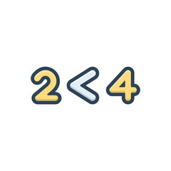 Color illustration icon for greater 