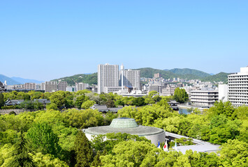 ひろしま美術館と広島の街並み（2023年4月27日撮影）