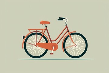 Fototapeta premium bicycle minimalist illustration of a red bike