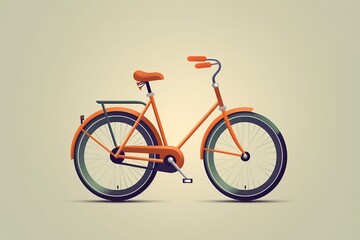 bicycle minimalist illustration of a red bike