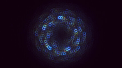 3D rendering abstract circle light background