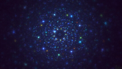 3D rendering abstract round light background