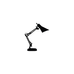 Table light silhouette, lamps Flat style vector illustration. Black light, lamp silhouette set, lamps set.