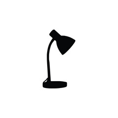 Table light silhouette, lamps Flat style vector illustration. Black light, lamp silhouette set, lamps set.