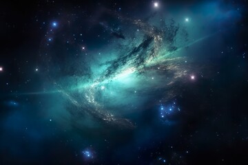 Obraz na płótnie Canvas Nebula and stars made with AI