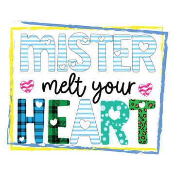 Heart Typography Sublimation Design