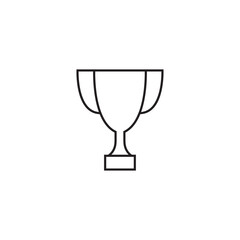 Cup trophy line icon, logo vector