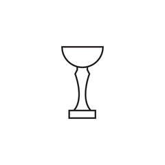 Cup trophy line icon, logo vector
