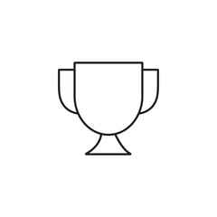Cup trophy line icon, logo vector