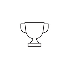 Cup trophy line icon, logo vector