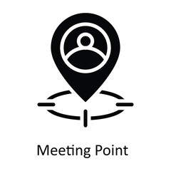 Meeting Point Vector  Solid Icons. Simple stock illustration stock
