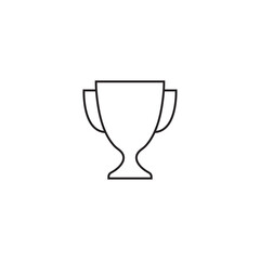 Cup trophy line icon, logo vector