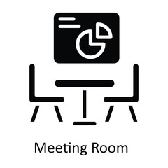Meeting Room  Vector  Solid Icons. Simple stock illustration stock