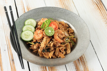 Stir Fried Flat Rice Noodle or Char Kway Teow or Kwetiau
