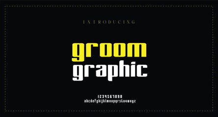 Vector creative modern alphabet fonts. typography abstract decorative sport, game, technology, fashion font