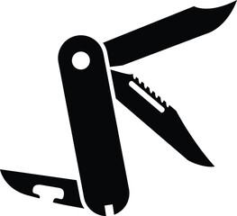 Swiss army jackknife icon vector