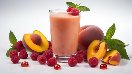 Peach raspberry smoothie