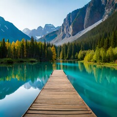 lake and mountains, landscape HD 