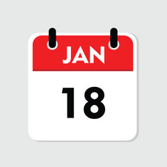 18 january icon with white background