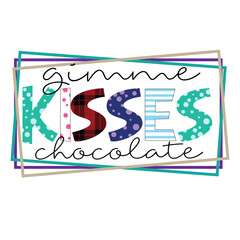 Valentine Day Typography Sublimation Design