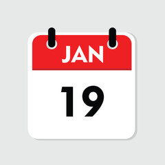 19 january icon with white background