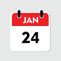 24 january icon with white background